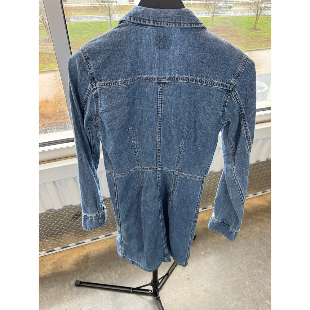 Levis Y2K Denim Dress XS EUC Button Front - Picture 2 of 8